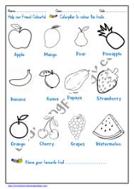 There are several types available onlin. Fruits Coloring Worksheet For Kindergarten Learningprodigy Colouring