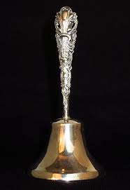 Sterling Silver Table Bell Antique Bell Silver Stars Silver