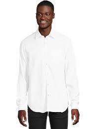 Lacoste long sleeve button down oxford woven shirt white + FREE SHIPPING