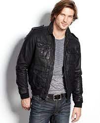 Kenneth Cole Reaction Jacket Leather Bomber Jacket Mens Coats Jackets Macy S Bomber Jacket Men Style Leather Bomber Jacket Leather Bomber