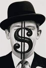 Print Of Dollar Sign Over Face Of Man In Hat In Black And White Black And White Canvas Hats For Men Black And White