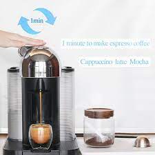 Coffee machine capsule nespresso vertuo capsules compatible with vertuoline. Stainless Steel Fillable Coffee Capsules Reusable Coffee Capsule Cup Filter Set For Nespresso Vertuo Capsule Pod Vertuoline Gca1 And Delonghi Env135 Coffee Machine Walmart Canada