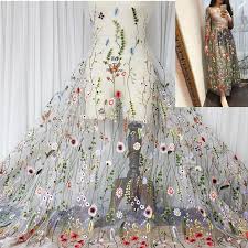 Our dresses are custom made to order, we can follow your measurements and requests to make the dress for best fit, our dresses are personally tailored for you from scratch. White Black Embroidery Floral Lace Fabric Black Mesh Flower Wedding Dress Cloth Wish