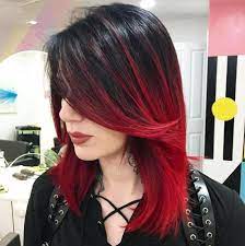 Whoever lays their eyes on this hair will surely fall for it. Black And Red Hairstyles Dye Vtwctr