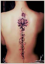 Lotus Flower Spine Tattoo Tattoo Wirbelsaulen Tattoo Tattoo Ideen Blumen Tattoo Rucken