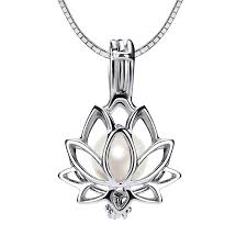 Ny 925 Sterling Silver Lotus Flower Pearl Locket Pearl Pendant Necklace You Can Find Out More Det Sterling Silver Pendants Pearl Cage Pendant Pearl Pendant