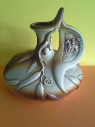 Rare Vintage Swagman Pottery Vase Stockman With Gumtree Leaves Unique Item Unique Items Products Pottery Vase Pottery