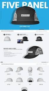 5 Panel Cap Photoshop Templates Panel Hat Mockup Photoshop Template