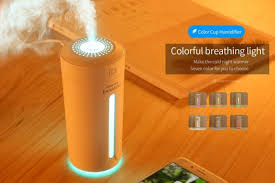 Colorful Color Cup Ultrasonic Night Light Car Usb Humidifier For Home Office Travel In 2020 Car Usb Night Light Humidifier
