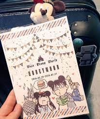 ディズニー 旅のしおり disney park honeymoon case