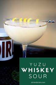 Yuzu Whiskey Sour Whiskey Sour Mixed Drinks Recipes Sour Cocktail