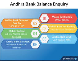 How to check your bank balance online. Andhra Bank Balance Enquiry By Sms Netbanking Toll Free Number