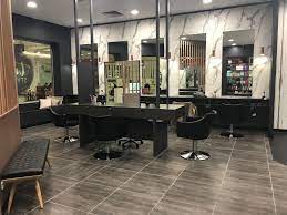 Salon Fit Out Black And Rose Gold With Marble Black Rosegold Salon Beauty Room Salon Stations Salon Design