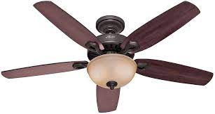 I bought two ofthese fans for the bedrooms in a very small apartment. Amazon Com Hunter 53091 Builder Deluxe Indoor Ceiling Fan With Led Light And Pull Chain Control 52 Inch New Bronze Home Improvement
