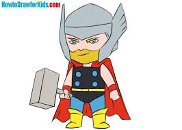 How To Draw Thor For Kids How To Draw For Kids Avengers Drawings Marvel Kids Marvel Characters Drawings