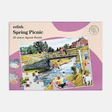 Collage with photos of people. Spring Picnic 35 Piece Dementia Jigsaw Puzzle