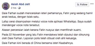 Alhmdlillah tazkirah ringkas dari saya sudah ke udara setiap kali lepas azan di radio hot fm.slmt mndngarpic.twitter.com/njjulqkooq. Cerai Guna Voice Note Peguam Dedah Da I Farhan Kini Sah Bercerai Dengan Isteri Pertama Kongsi Tular Semasa Forum Cari Infonet