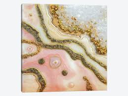 Learn about icanvas artists, recent trends, the benefits of art, and more. Gold Pink Rose Geode Canvas Artwork By Alexandra Dobreikin Icanvas