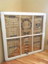 wedding window program or seating chart custom made