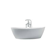 Come home and relax in your luxurious freestanding bathtub. Ariel 70 In Acrylic Center Drain Oval Flat Bottom Freestanding Bathtub In White Ps118 7034 The Home Depot Free Standing Bath Tub Soaking Bathtubs Free Standing Tub