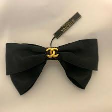 Women velvet hair clip large bow hair boutique ribbon bow girls hair accessory a. Chanel Accessories Auth Vintage Chanel 9s Black Hair Bow Clip Poshmark