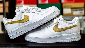 Pony Croc Swoosh Nike Air Force 1 White Club Gold On Feet Sneaker R In 2020 Nike Air Nike Air Force Air Force