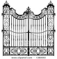 Rustic antique doors, carved vintage armoires, old door tables and sideboards by mogul showcases the ancient artistry of india. Vintage Black And White Ornate Wrought Iron Gate Posters Art Prints By Interior Wall Decor 1380693