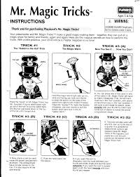 This magic trick will make card faces disappear with just a wave of a hand. Hasbro Mr Magic Tricks Instructions Manualzz