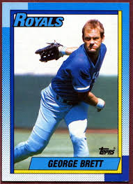 1984 fleer baseball cello pack psa 9 mint hof george brett on top 28 mlb cards. 1990 Topps 60 George Brett Baseball Card Kansas City Royals