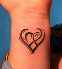 Image Result For 4 Children Tattoo Ideas Small Tribal Tattoos Heart Tattoo Designs Tribal Heart Tattoos