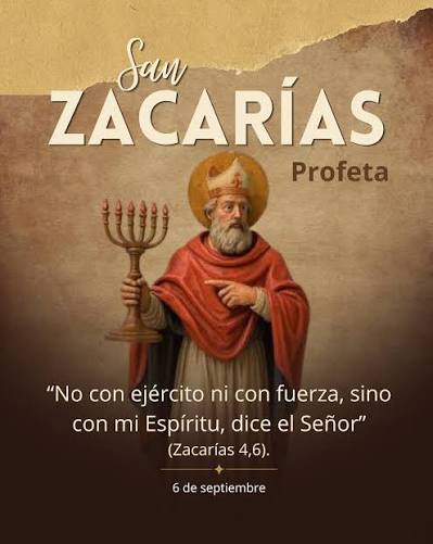 SantoDelDía 🙏 En medio del desánimo de su pueblo, se atrevió a anunciar la  esperanza. San Zacarías vivió en el siglo VI antes de Cristo, de la tribu  de Leví, y regresó