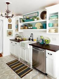In A One Wall Kitchen Open Upper Cabinets Help The Room Feel Budget Kitchen Remodel Kitchen Design Small One Wall Kitchen