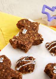 Corn sugar cookie bars are simple and stunning for your halloween party! Spooky No Bake Chocolate Oatmeal Cookies Src Natural Noshing