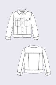 Denim jacket design resources · high quality aesthetic backgrounds and wallpapers, vector illustrations, photos, pngs, mockups, templates and art. Maisa Denim Jacket Sewing Pattern Jacket Pattern Sewing Jacket Drawing Named Clothing