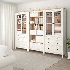 Hemnes Storage Combination W Doors Drawers White Stained Light Brown 106 1 4x77 1 2 Ikea In 2020 Hemnes Ikea Bedroom Design Hemnes Bookcase