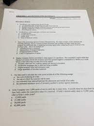 Solved Chapter 2accounting For Materials Name Multiple Chegg Com
