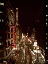 Christmas Decorations Light Up Wisconsin Ave In This Photo Published In The Dec 21 1965 Milwaukee Sentinel West Virginia History Photo Milwaukee