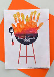 Handprint Grill And Gift Idea For Father S Day Bbq Loving Dads Fathers Day Crafts Diy Father S Day Crafts Father S Day Diy