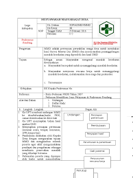 Musyawarah masyarakat desa (mmd) adalah musyawarah yang dihadiri oleh perwakilan masyarakat, untuk membahas masalah masalah terutama yang erat kaitannya dengan kemungkinan klb, kegawatdaruratan dan bencana yang ada di desa serta merencanakan penanggulangannya topik yang bahas fokus pada hasil smd yang telah diperoleh. Sop Mmd