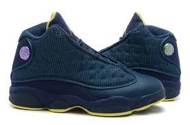 Black And Yellow 13s Mens Air Jordan Retro 13 Aaa Men S Shoes Dark Blue Yellow Air Jordans Sneakers Men Air Jordan Shoes
