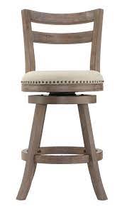 Counter Height Stool Fabric Swivel Back Wood Kitchen French Seat Rustic Pub Bar Cortesihome Rustic Bar Stools Bar Stools With Backs Counter Stools With Backs