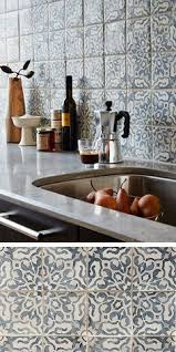 I didn't want to add anything • i loved using this paint brush. Duquesa Fatima Pattern In Mezanotte Hand Painted Tile Blue Kitchen Tiles Kitchen Inspirations Shabby Chic Kitchen