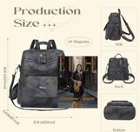 Amazon.com: ROOSALANCE - Mochila para mujer, bolso pequeño de cuero  impermeable antirrobo, bolsos de hombro para mujer, Negro Gris, S/ M,  Mochilas ...