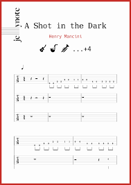 A shot in the dark, a 1952 novel by richard p. Henry Mancini A Shot In The Dark Guitar And Bass Sheet Music Jellynote