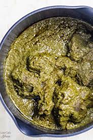 After 30 minutes, transfer the potash to a jar. Nigerian Black Soup Efirin Soup Low Carb Africa