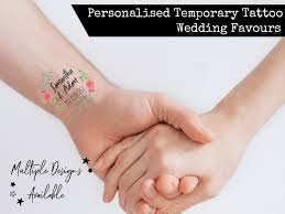 Wedding Favour Temporary Tattoos Personalised With Bride Etsy Temporary Tattoo Wedding Favor Wedding Temporary Tattoos Wedding Favours