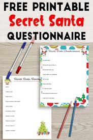 Free Printable Secret Santa Questionnaire Secret Santa Survey The Artisan Life Secret Santa Questionnaire Office Secret Santa Secret Santa Gift Exchange
