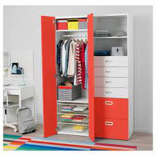 Perfect for folded as well as long and short hanging clothes. Stuva Fritids Wardrobe White Red 192 764 66 Reviews Price Where To Buy