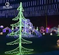 [Hot Item] Artificial LED Lighting Santa Claus Ornaments Christmas Tower  Tree Motif Lights Park Street Colorful Decorations