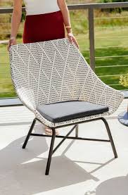 hartman delphine loungestoel moccacino wicker zwart aluminium onderstel loungestoel tuin lounge stoel stoelen
